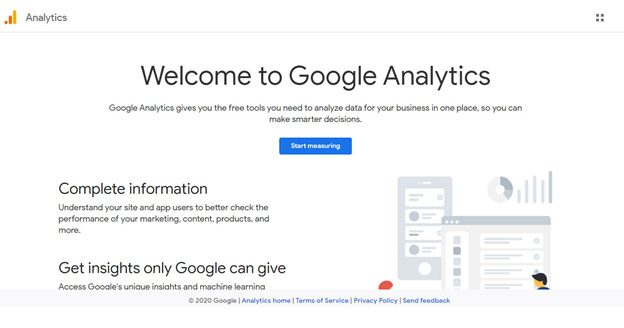 Google Analytics Home Page